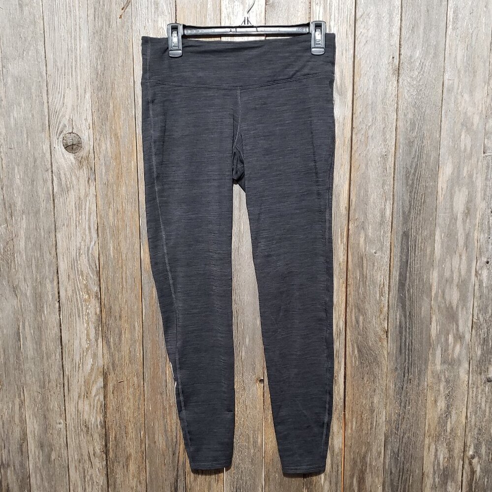 Old Navy M Active Leggings Women's Gray Black Zip Pocket Athletic